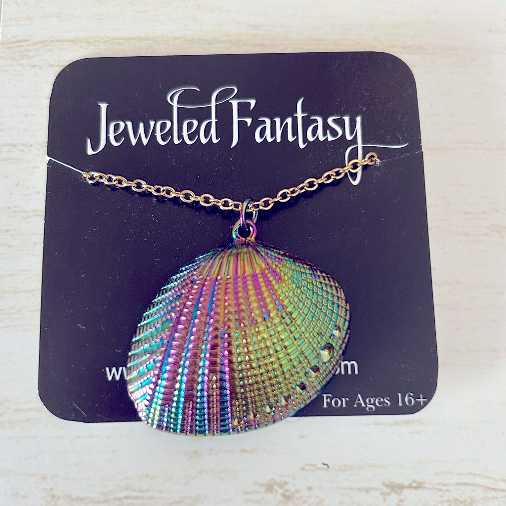 Jeweled Fantasy Large Shell Pendant